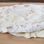Close-up Flat Bread on cutting board