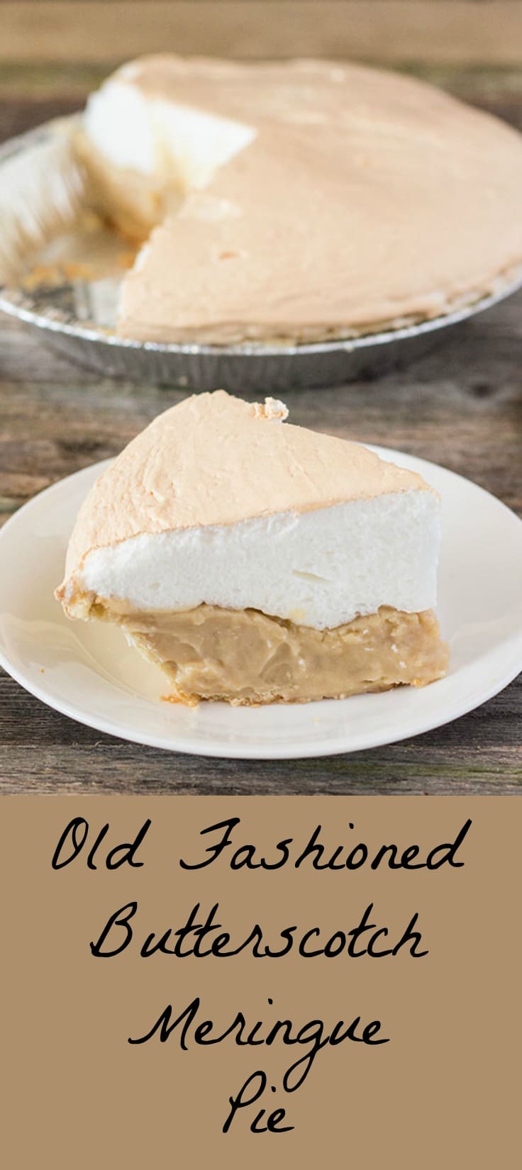 Smooth and Creamy Vintage Butterscotch Meringue Pie