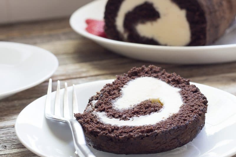 Chocolate Ice Cream Roll Cake Recipe 