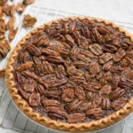 Overhead Vintage Southern Pecan Pie