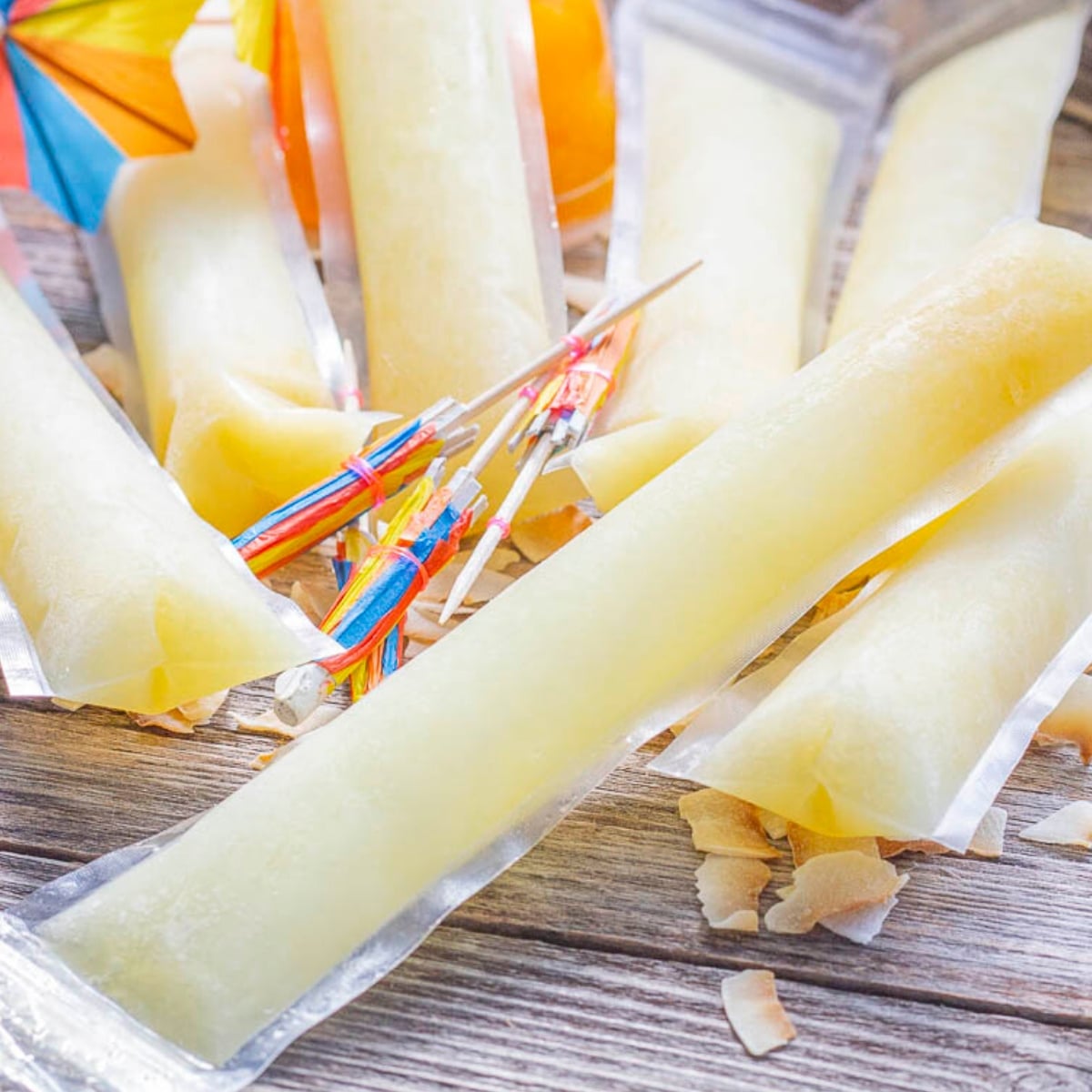 Frozen boozy beach side slushsicles