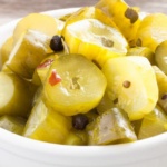 Candied Pickles in a bowl