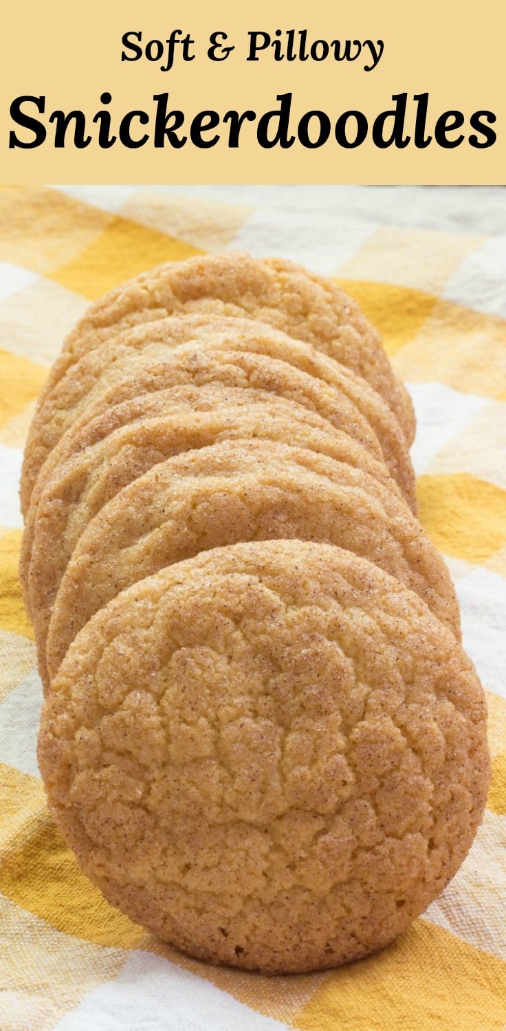 A Snickerdoodle Cookie Recipe that produces pillowy and chewy cookies should be in everyone's recipe box! Soft, buttery cinnamon and sugar-coated cookies. Make some today!