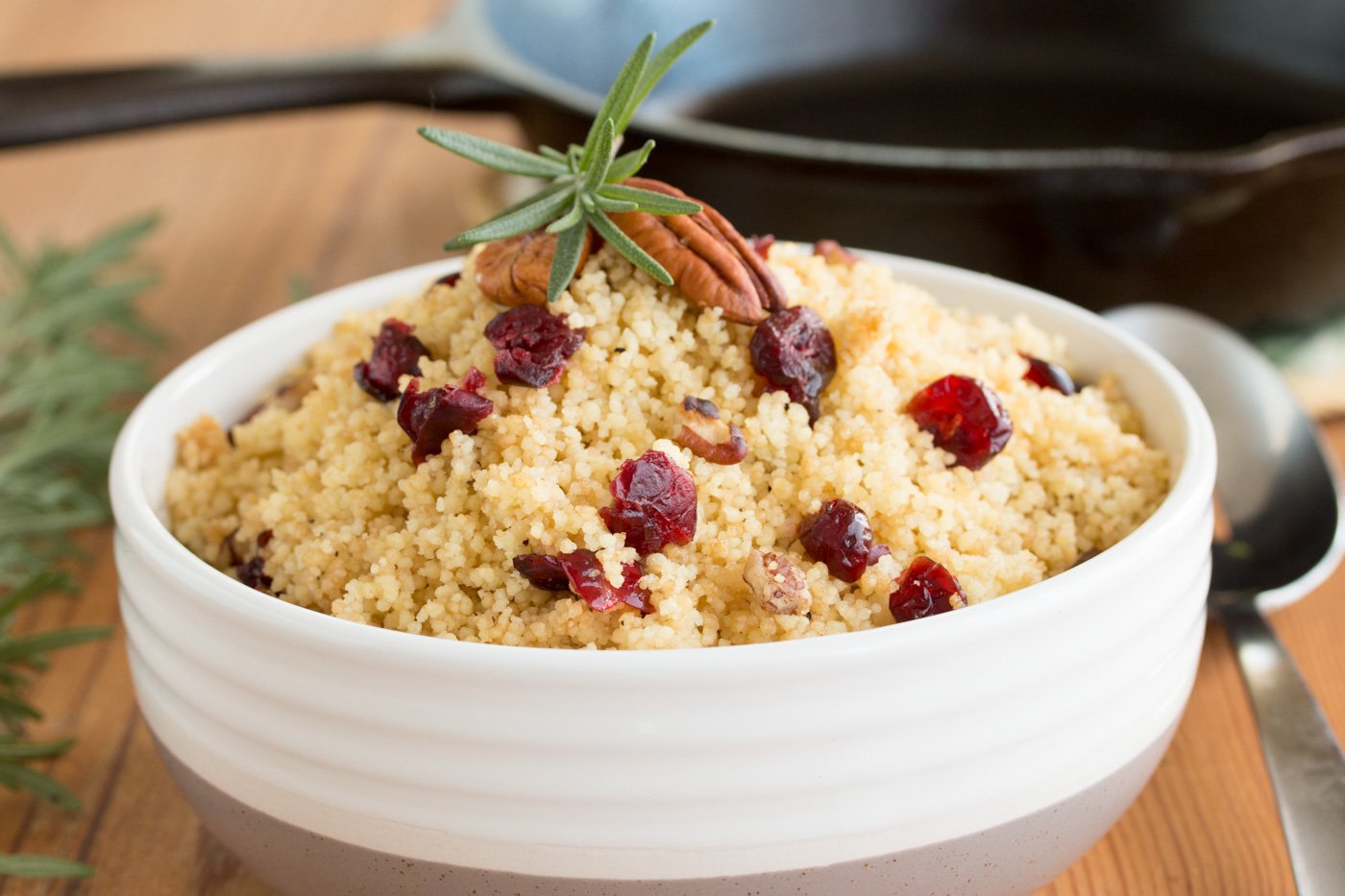 Couscous with Pecans and Cranberries - Pear Tree Kitchen