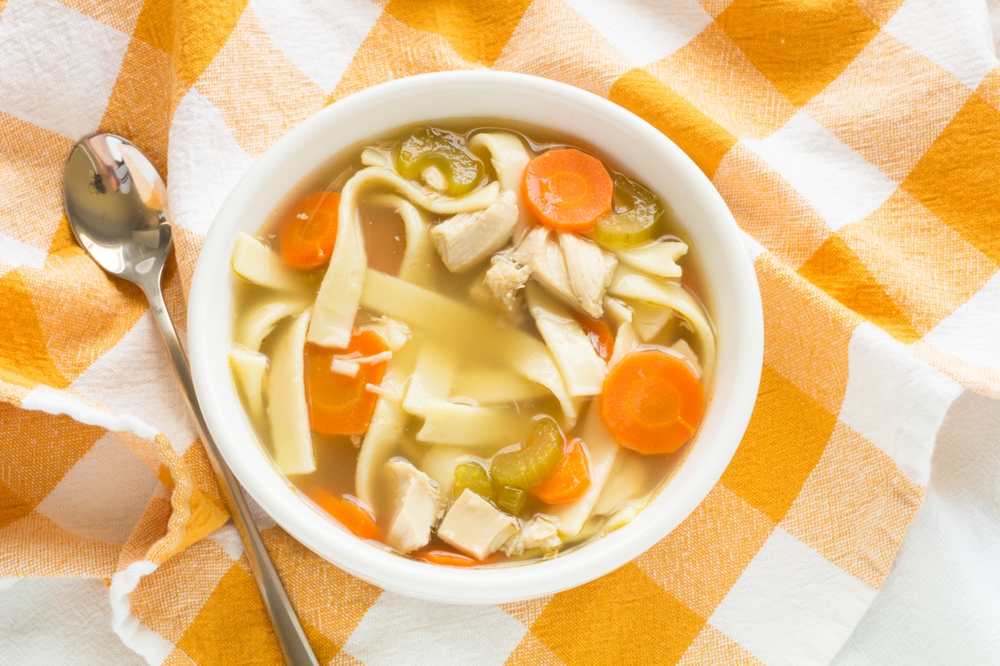 Chicken Noodle Soup with Rotisserie Chicken - A Beautiful Mess