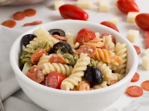 pasta salad with green olives and italian dressing Pasta Salad Recipe with Italian Dressing