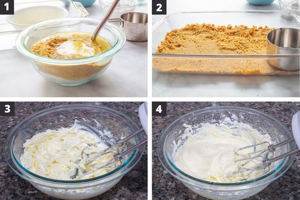 Blueberry Delight Process shots numbered 1 through 4