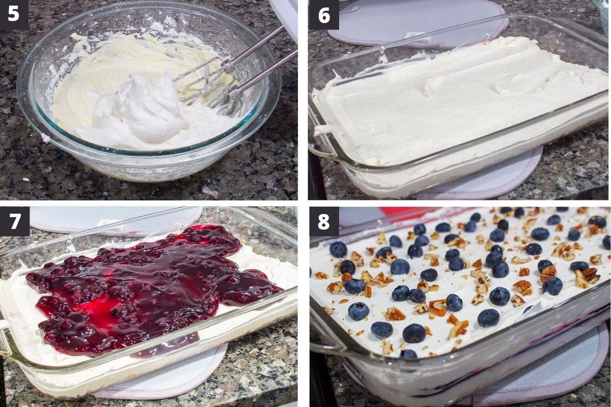 Collage of process shots numbered