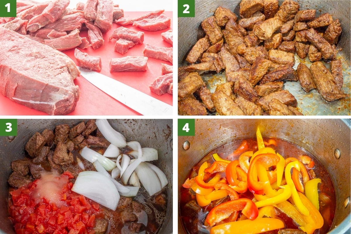 Recipe Process photos numbered