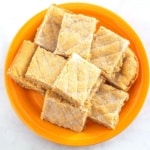 Plate of peanut butter pan cookies