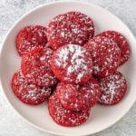 Cake mix cookies sprinkled with sugar on a plate