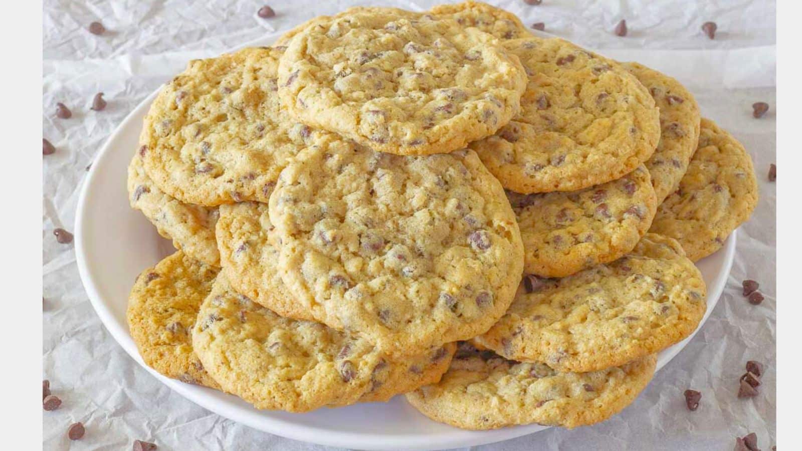 Chocolate chip cookies on a plate