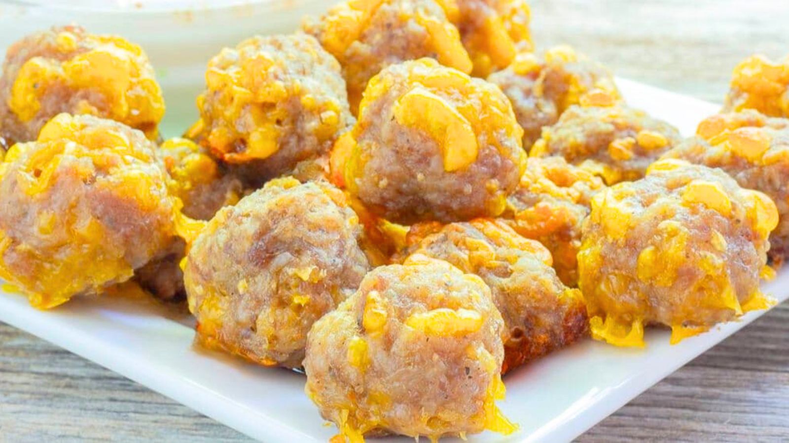 Sausage Balls on a plate