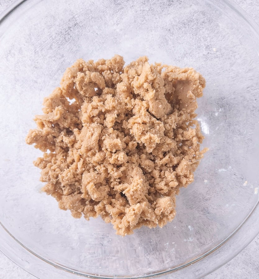 Crumb topping in a bowl