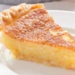Slice of Chess Pie on a plate