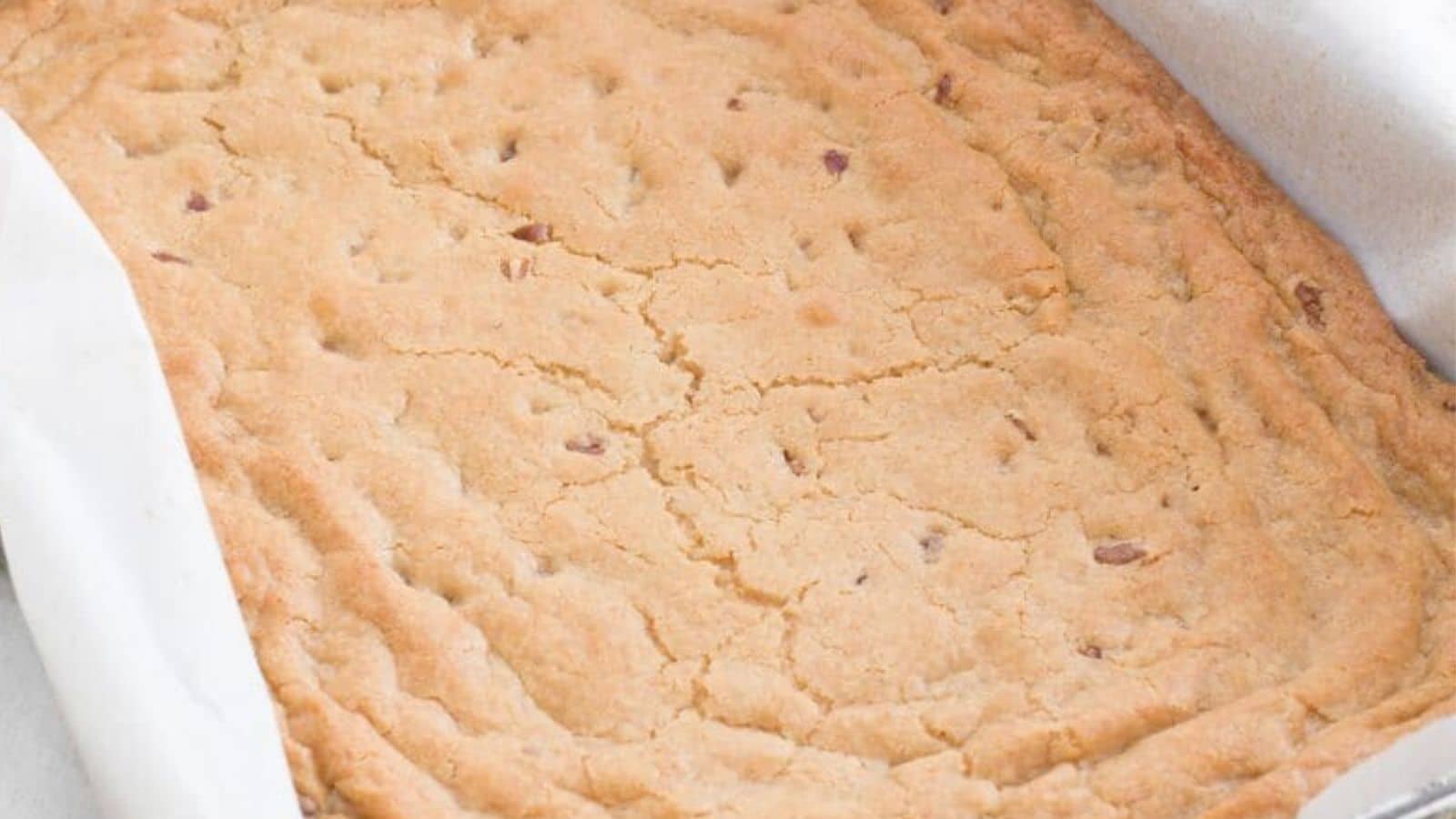 Pan of pecan blondies