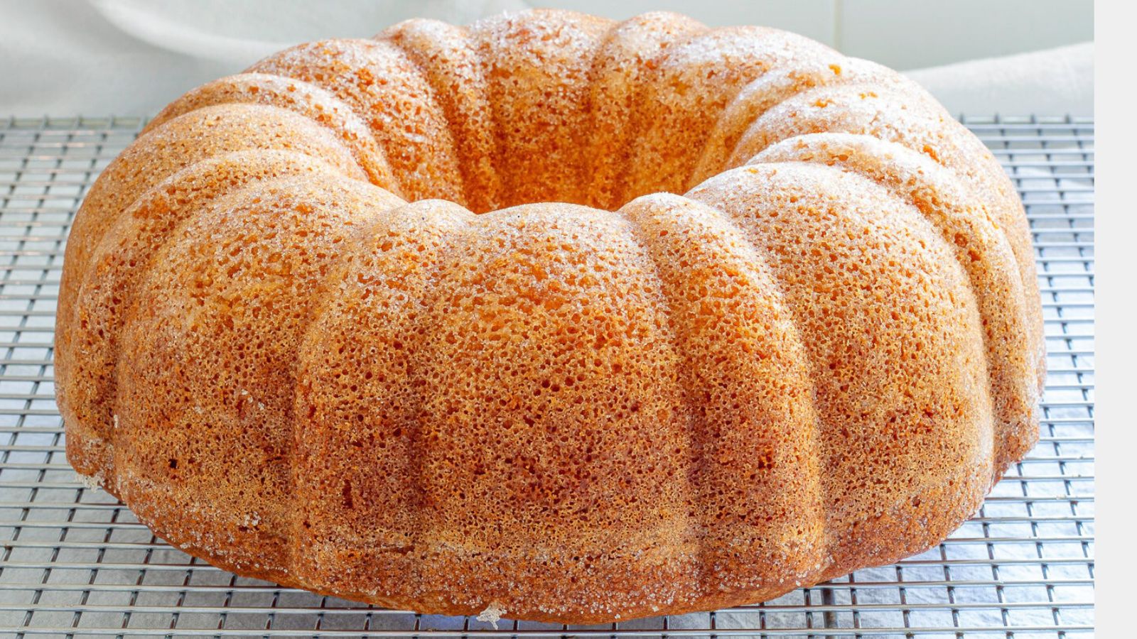 pound cake on a cooling rack