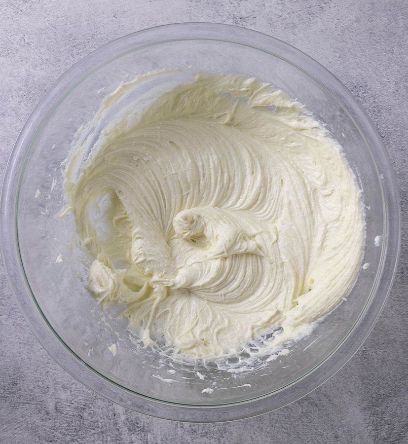 whipped cream cheese and sugar