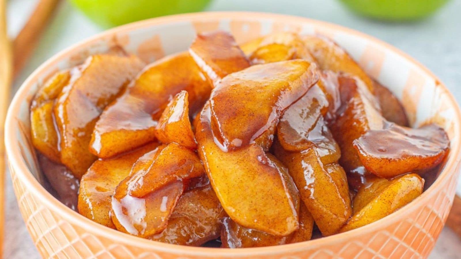 Fried apples in a bowl