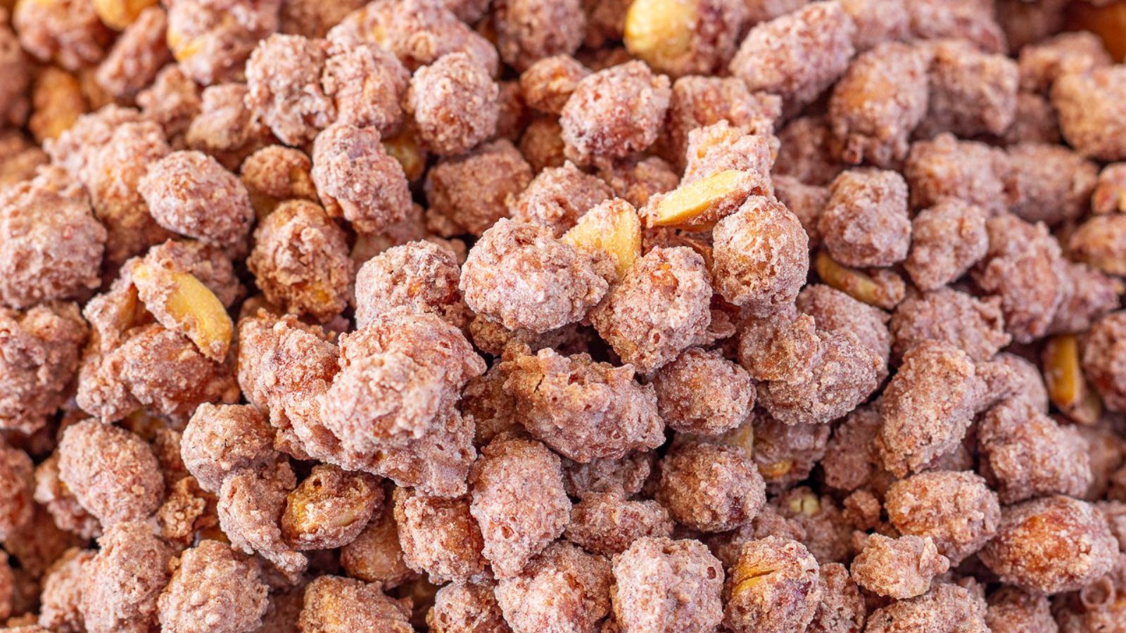 Candied peanuts upclose