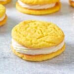Lemon cookie filled with lemon frosting