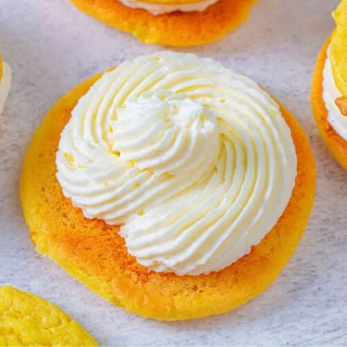 Cookie topped with lemon buttercream frosting