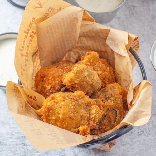 Fried Mushrooms in a basket