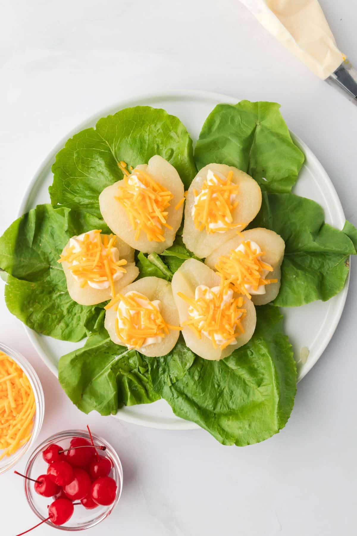 pears topped with cheese