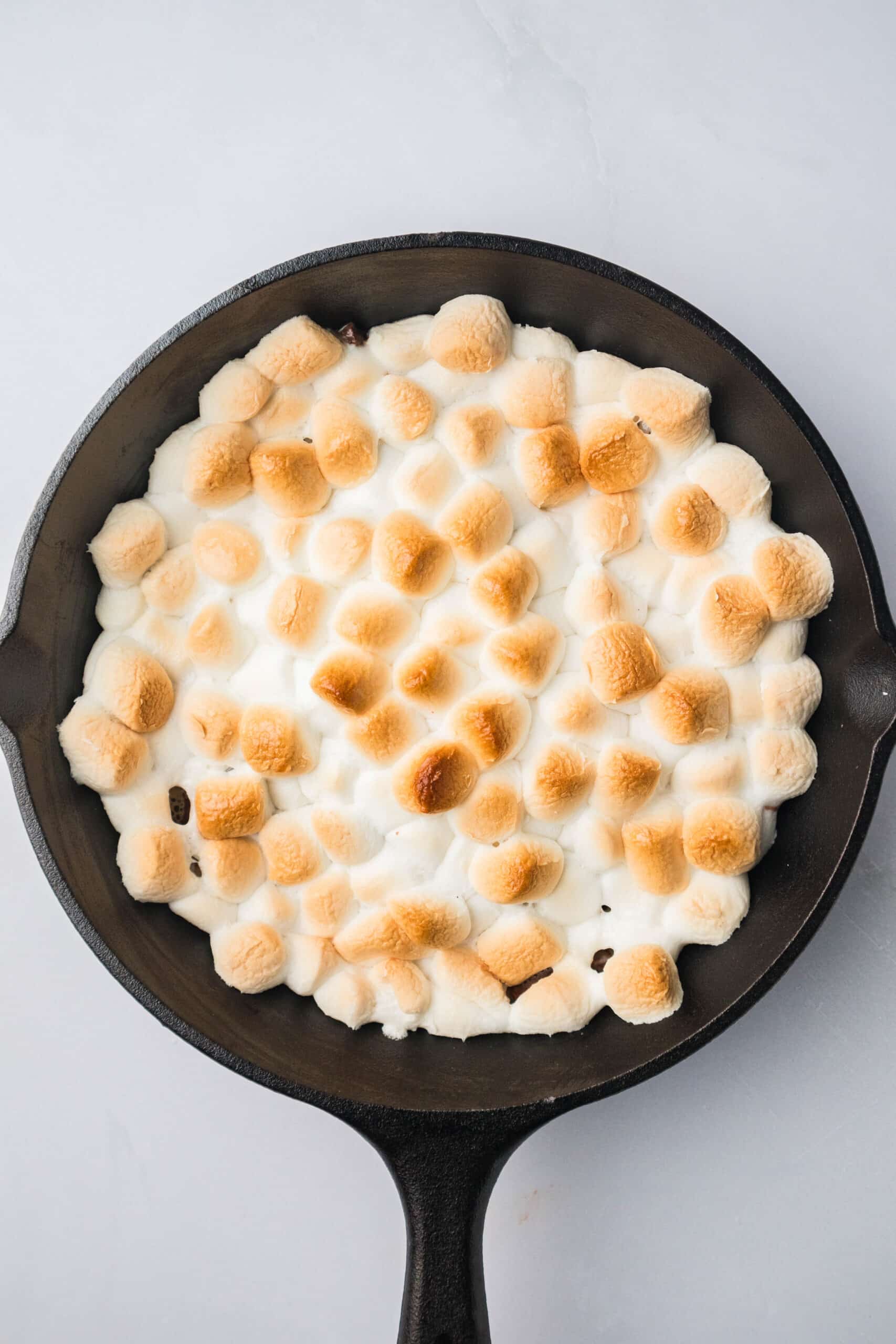 toasted marshmallows in a skillet