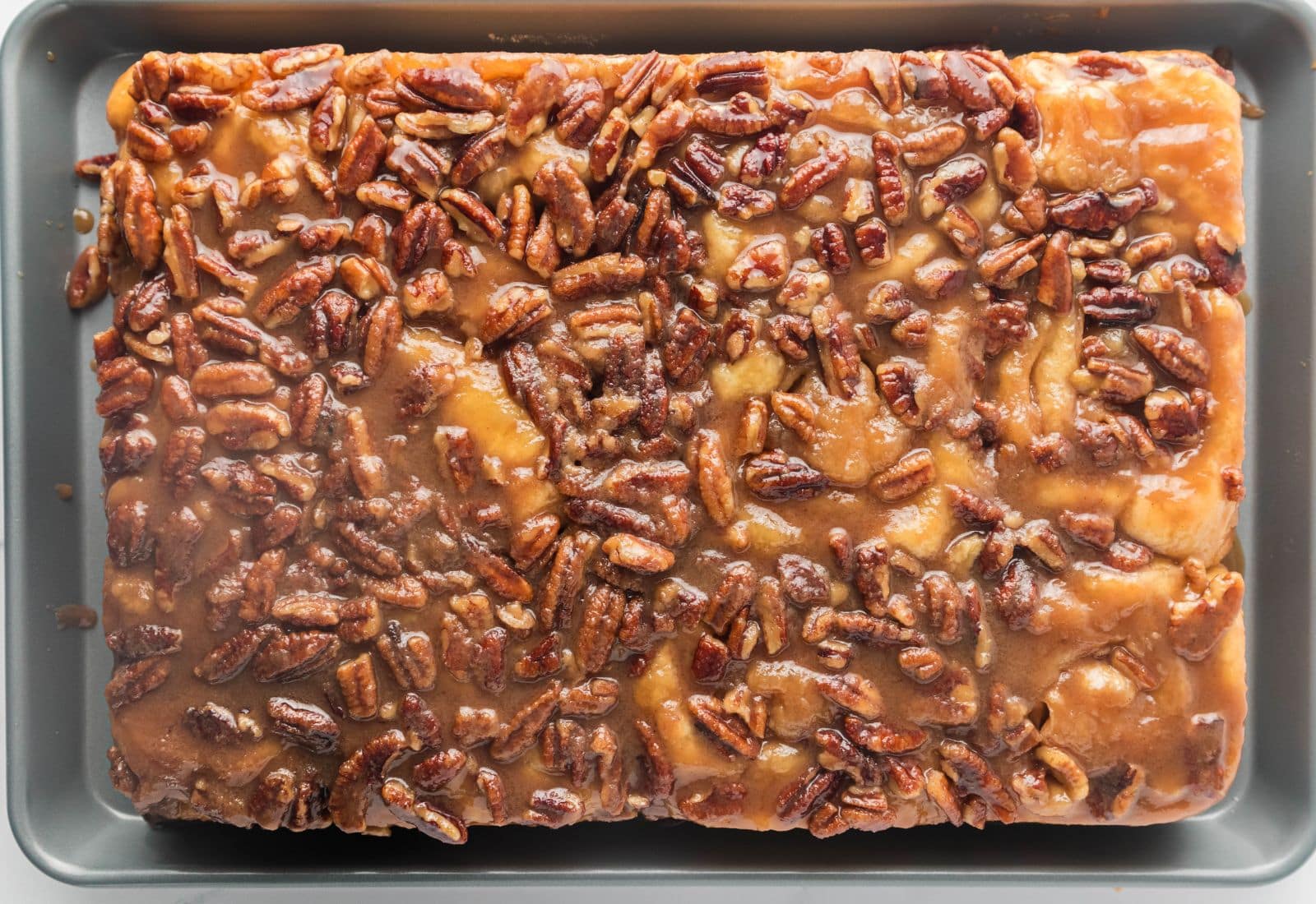 Sticky buns after flipping