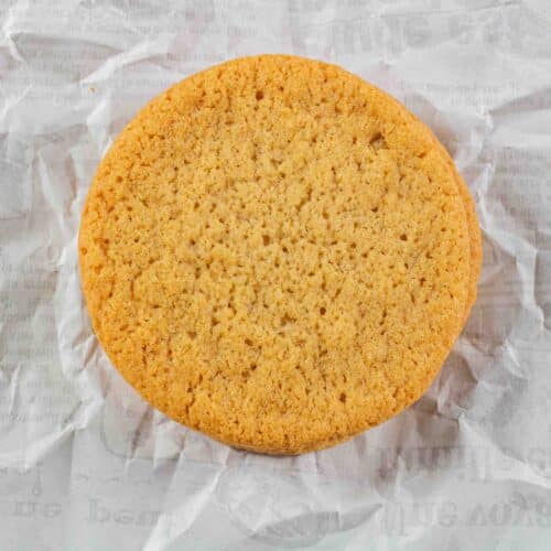 overhead view of a cookie