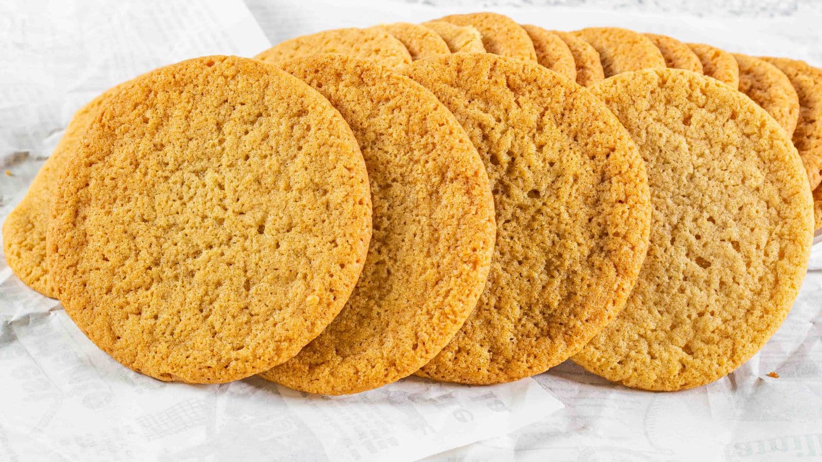 Virgin chocolate chips cookies stacked